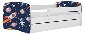 Kocot kids Detská posteľ Babydreams vesmír biela, variant 70x140, bez šuplíků, bez matrace