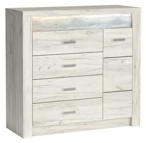 Halmar Komoda INDIANAPOLIS I17 dub craft/biela
