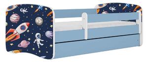 Kocot kids Detská posteľ Babydreams vesmír modrá, variant 70x140, bez šuplíků, bez matrace