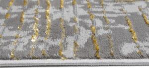 Moderný koberec sivej farby so zlatým motívom Sivá Šírka: 80 cm | Dĺžka: 150 cm