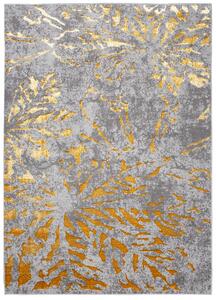Exkluzívny moderný koberec sivej farby so zlatým motívom Sivá Šírka: 80 cm | Dĺžka: 150 cm