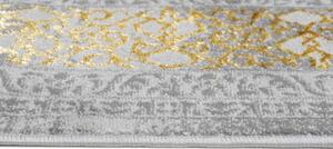 Exkluzívny koberec sivej farby so zlatým orientálnym vzorom Sivá Šírka: 200 cm | Dĺžka: 300 cm