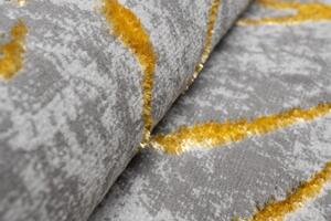 Exkluzívny moderný koberec sivej farby so zlatým motívom Sivá Šírka: 80 cm | Dĺžka: 150 cm