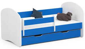 Detská posteľ Pranshi (modrá) (s matracom). Vlastná spoľahlivá doprava až k Vám domov. 1070767