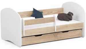 Detská posteľ Pranshi (dub sonoma) (s matracom). Vlastná spoľahlivá doprava až k Vám domov. 1070765