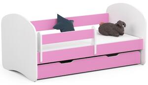Detská posteľ Pranshi (ružová) (s matracom). Vlastná spoľahlivá doprava až k Vám domov. 1070766