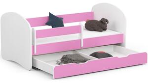 Detská posteľ Pranshi (ružová) (s matracom). Vlastná spoľahlivá doprava až k Vám domov. 1070766