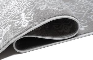 Moderný koberec sivej farby s orientálnym vzorom bielej farby Sivá Šírka: 120 cm | Dĺžka: 170 cm