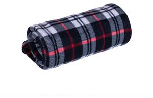 Deka Fleece karo čierna 150x200cm TiaHome