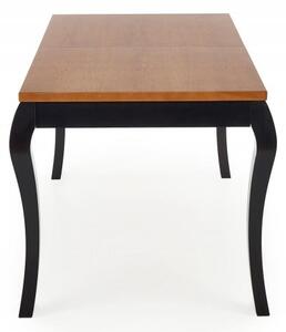 Halmar Rozkladací jedálenský stôl WINDSOR 160(240)x90 tmavý dub/čierny