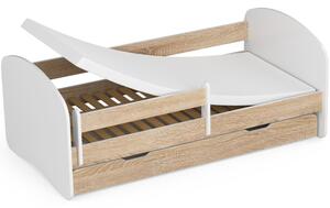 Detská posteľ Pranshi II (dub sonoma) (s matracom). Vlastná spoľahlivá doprava až k Vám domov. 1070783