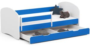 Detská posteľ Pranshi II (modrá) (s matracom). Vlastná spoľahlivá doprava až k Vám domov. 1070787
