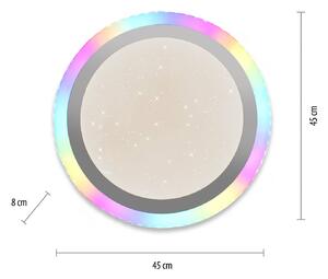 LED stropné svietidlo Cyba Stars CCT RGB-Sidelight
