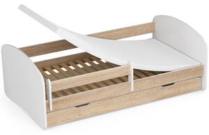 Detská posteľ Pranshi III (dub sonoma) (s matracom). Vlastná spoľahlivá doprava až k Vám domov. 1070796