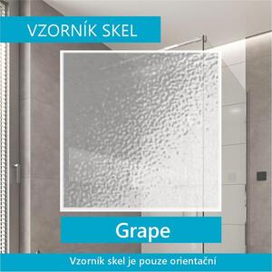 Mereo, Kora sprchový set: štvorcový kút 90x90x185 cm, biely ALU, sklo Grape, vanička, sifón, MER-CK34101ZN