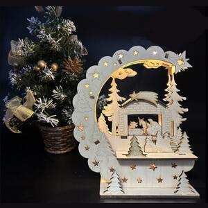 Vianočná dekorácia - BETLEHEM - 2 S osvetlením
