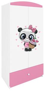 Kocot kids Detská šatníková skriňa BABYDREAMS Panda ružová