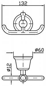 Zucchetti Delfi vešiak na uterák chrómová ZAC250
