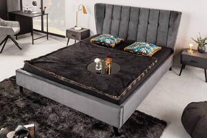 Dizajnová posteľ Violetta 160 x 200 cm tmavosivý zamat