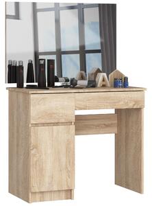 Toaletný stolík Parijat (dub sonoma) (so zrkadlom) (L). Vlastná spoľahlivá doprava až k Vám domov. 1070894