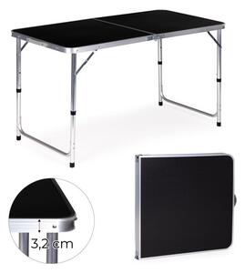 Skladací cateringový stôl 119,5x60 cm čierny Čierna