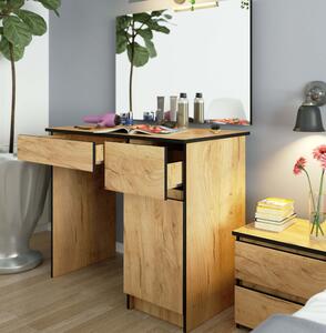 Toaletný stolík Parijat (dub craft) (so zrkadlom) (P). Vlastná spoľahlivá doprava až k Vám domov. 1070926