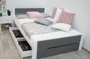 Maxi-Drew Manželská posteľ LEA SONOMA (sivá) aj v rozmere 160x200 s roštom - 200 x 90 cm + rošt