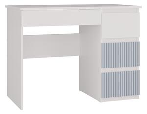 TP Living Detský písací stôl MALWA ARTESO bielo-modrý pravý