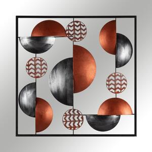 Wallity Nástěnná kovová dekorace AURORA 55 cm černá/měděná