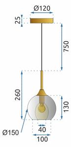 Toolight - Stropná lampa zo skla 7xG9 APP898-7CP, OSW-06670