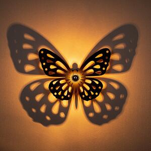 Opviq Nástenná lampa Shadows Butterfly čierna