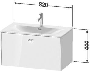 Duravit Brioso skrinka 82x47.9x44.4 cm závesné pod umývadlo biela BR421201818