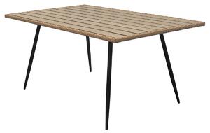 Autronic - Stůl zahradní 160x95x74, kov s umělým ratanem, deska polywood - AZ-F1407 NAT AKCE NOVINKA