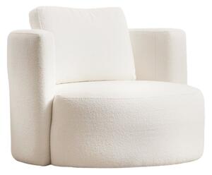 Hanah Home Dizajnové kreslo Asos bouclé krémové