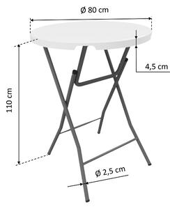 TENTino Okrúhly bistro stolík koktailový 80 cm IVAN