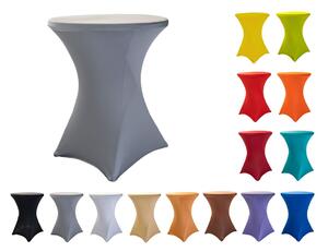 TENTino Elastický obrus na koktejlový bistro stôl 60 cm VIAC FARIEB Farba obrusu: SVETLOŠEDÁ / SILVER