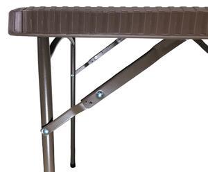TENTino Skladací stôl IMITÁCIA RATANU 86x86 cm