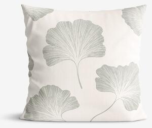 Goldea bavlnená obliečka na vankúš - minimalistické lístky ginkga 70 x 80 cm