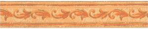 Vinylové bordúry na stenu 450/3, rozmer 5 cm x 5 m, ornamenty oranžové, IMPOL TRADE