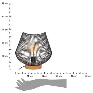 DekorStyle Drôtená stolová lampa Jena 28 cm čierna