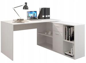 Kancelársky stôl v tvare L - biely