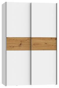 ŠAT. SKRIŇA S POSUV. DVERAMI, biela, farba duba, 120/190,5/61,2 cm Carryhome - Skrine