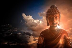 Tapeta Budha medzi oblakmi