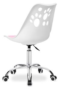 ViaDomo Via Domo - Otočná stolička Nube - biela/ružová - 52x96x42 cm