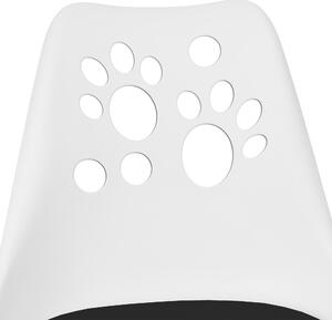 ViaDomo Via Domo - Otočná stolička Nube - biela/čierna - 52x96x42 cm