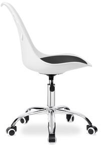 ViaDomo Via Domo - Otočná stolička Nube - biela/čierna - 52x96x42 cm