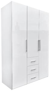 ŠATNÍKOVÁ SKRIŇA, biela, biela s vysokým leskom, 147/219/59 cm Carryhome - Skrine, Online Only