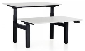 Výškovo nastaviteľný stôl OfficeTech Dual, 120 x 80 cm, čierna podnož