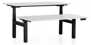 Výškově nastavitelný stůl OfficeTech Dual, 160 x 80 cm, černá podnož