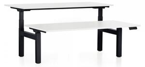 Výškovo nastaviteľný stôl OfficeTech Dual, 180 x 80 cm, čierna podnož